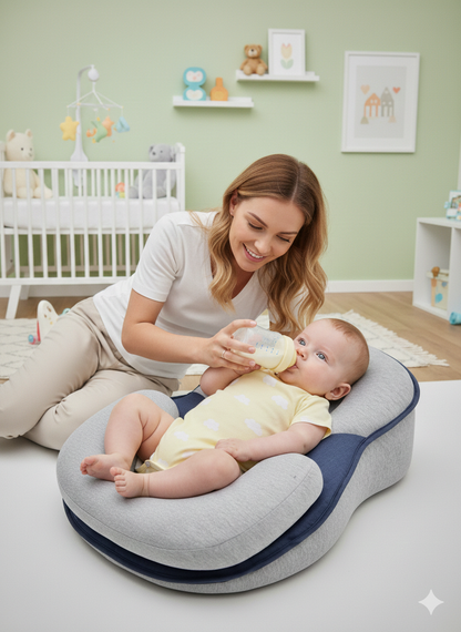 כרית האכלה ארגונומית לתינוק – האכלה נוחה ללא עומס על הידיים והגב