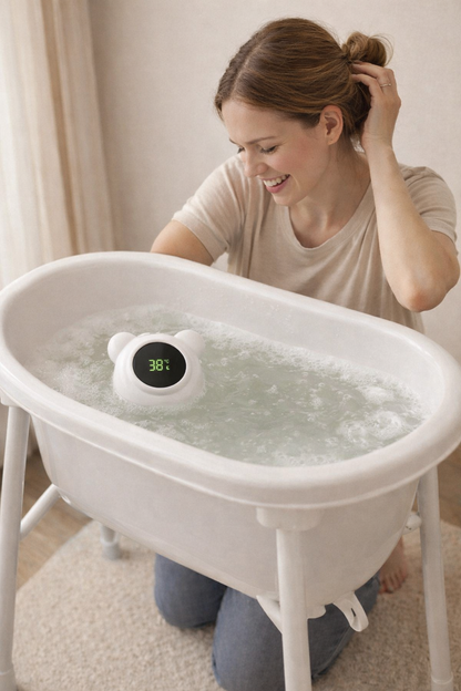 מד טמפרטורה חכם לאמבטיית תינוק – רחצה בטוחה ושקט נפשי בכל פעם