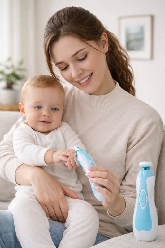 משייפ ציפורניים חשמלי לתינוקות – טיפול בטוח, שקט וללא חשש