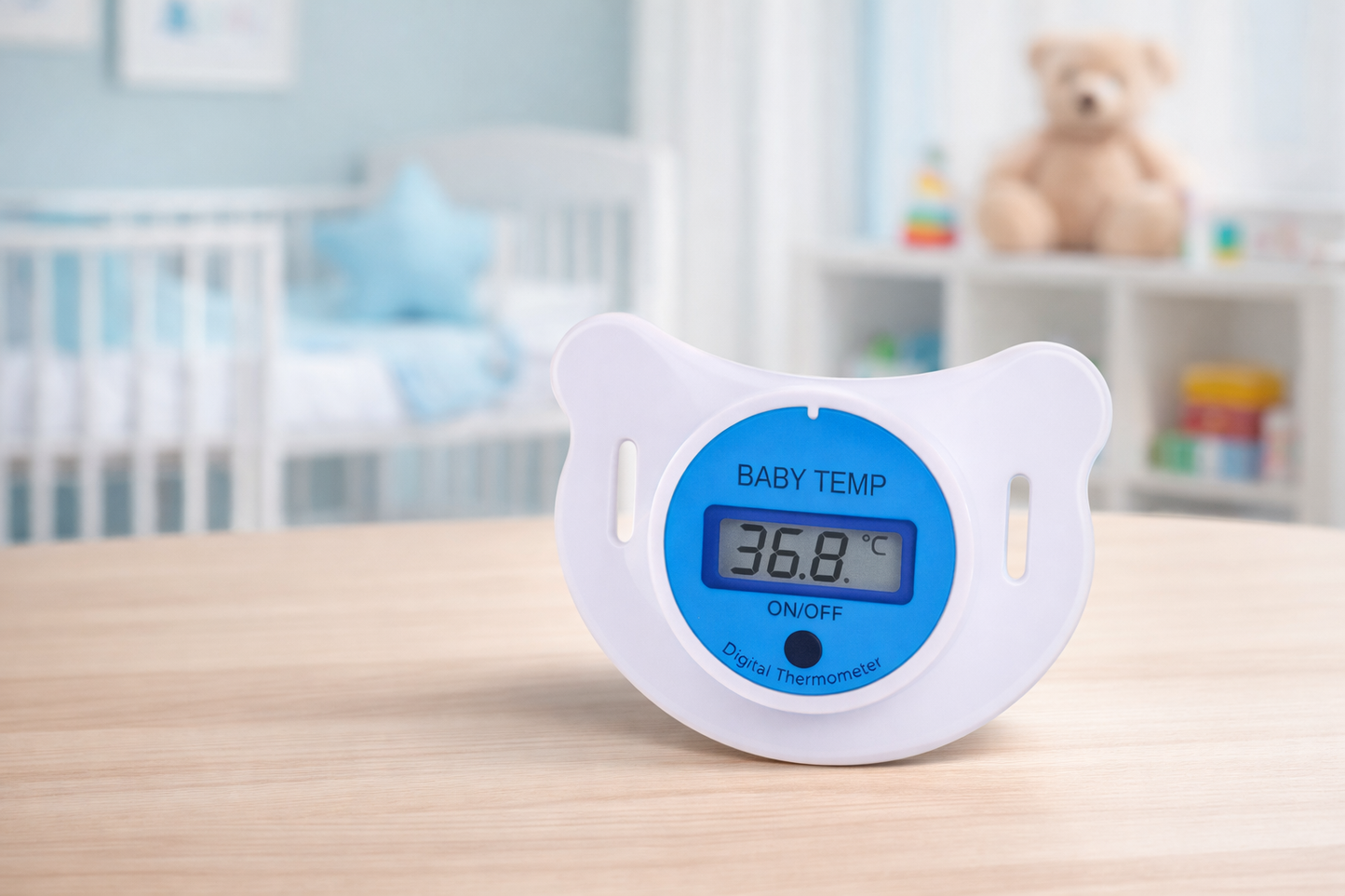 מוצץ מדחום דיגיטלי לתינוק – מדידת חום קלה בלי בכי