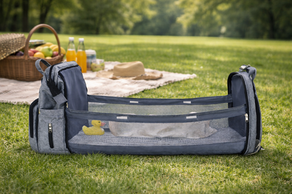 תיק החתלה חכם עם מיטה מובנית – פתרון מושלם מחוץ לבית