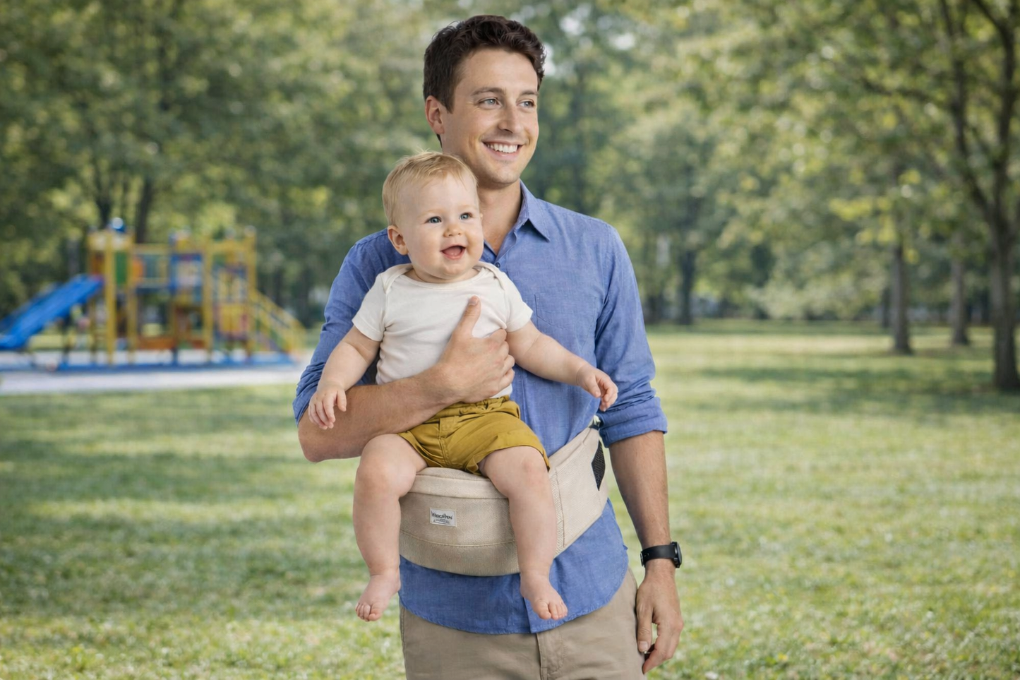 חגורת נשיאה לתינוק (Hip Seat) – בלי כאבי גב ובלי מאמץ