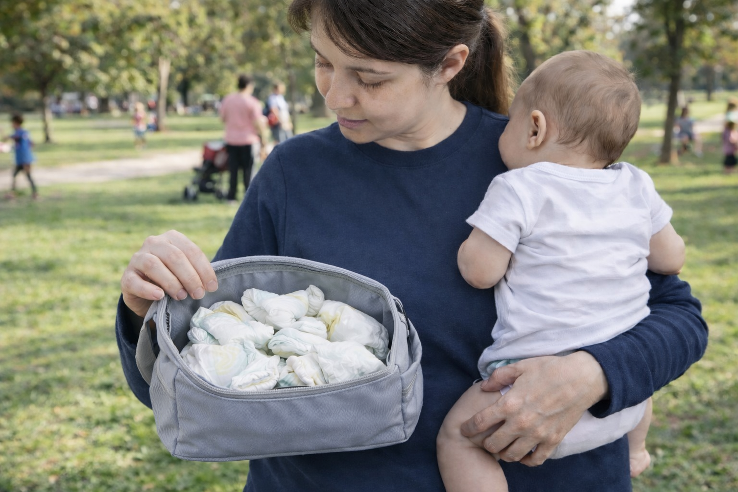 תיק טיטולים קומפקטי מוגן מים –  חיתולים תמיד מסודרים ונגישים