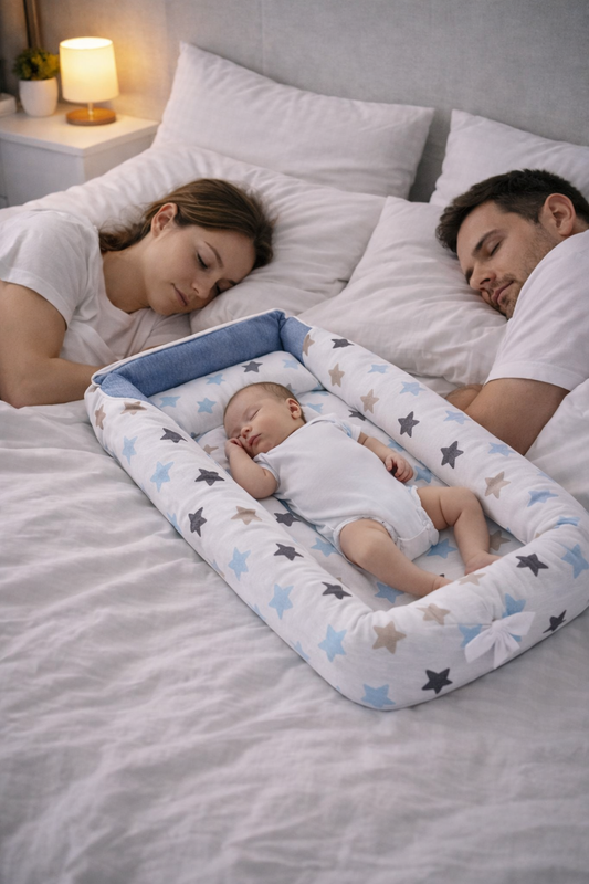 מיטת תינוק ניידת עם תיחום רך – שינה רגועה ובטוחה ליד ההורים